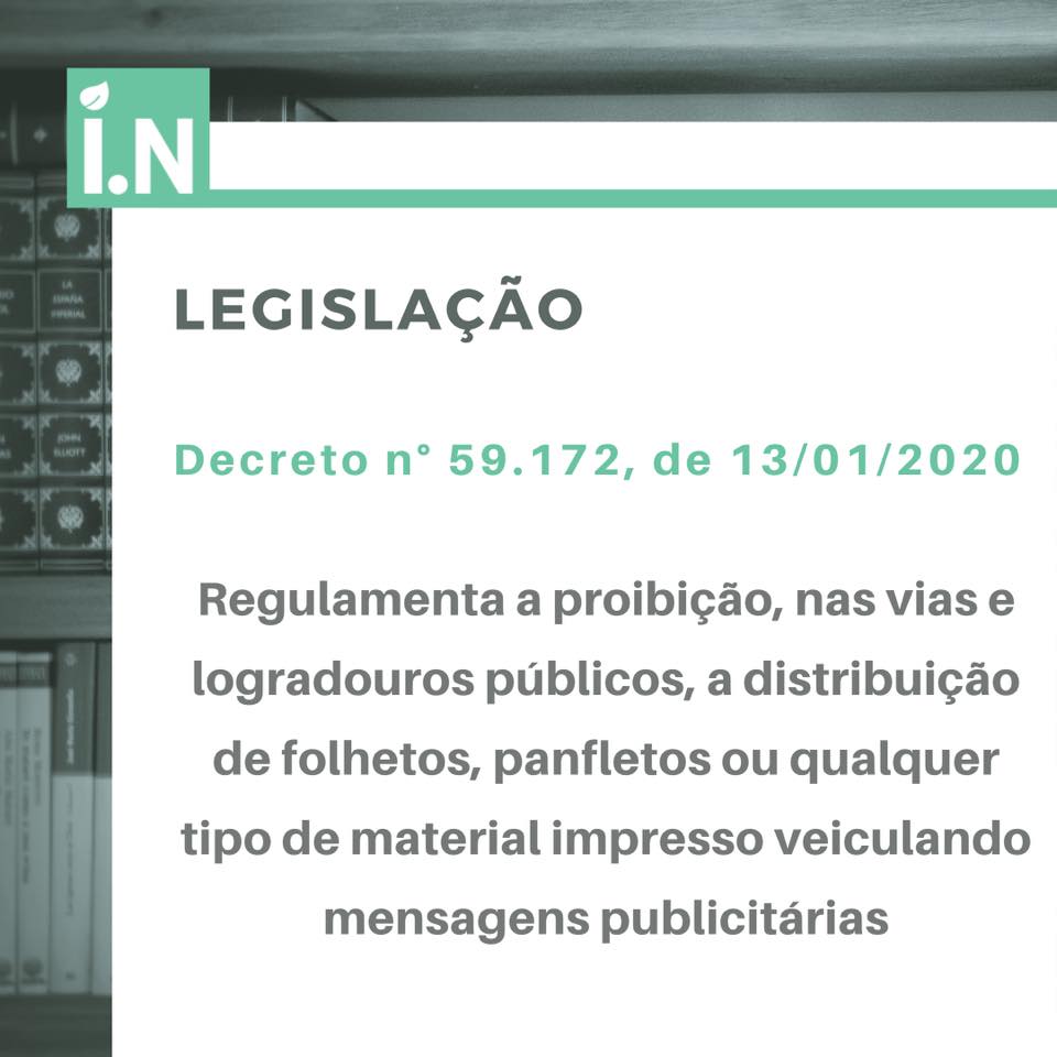 Proibida a distribuição de panfletos publicitários
